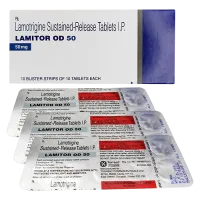 Фото Ламотриджин 50мг (Ламиктал 50мг аналог) таблетки Lamitor OD №30 (3 блистера №10)